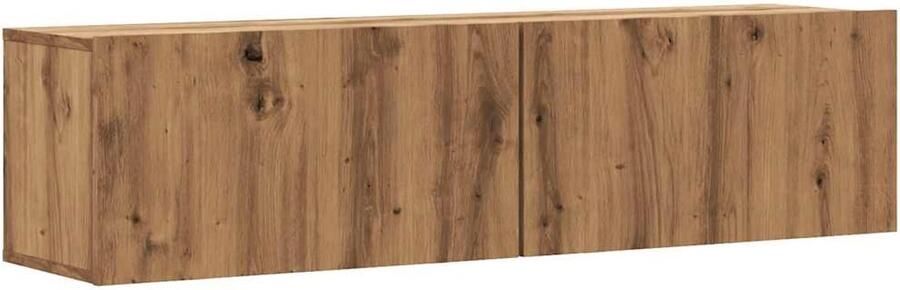 VidaXL Tv-meubel 120x30x30 cm artisanaal eiken Tv Wandmeubel Tv Kast Salontafel Houten Tv Meubel Modern Tv Meubel