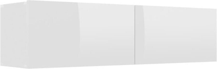 VidaXL -Tv-meubel-120x30x30-cm-bewerkt-hout-hoogglans-wit - Foto 5