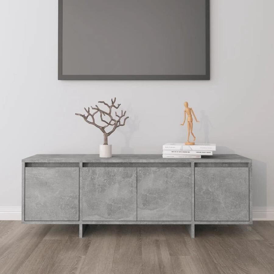 VidaXL Tv-meubel 120x30x40 5 cm Bewerkt hout Grijs Televisiekast Tv Meubilair Tv Stand Houten Tv Kast Grijze Tv Kast Media Kast Living Room Furniture Interieur Design Decoratie - Foto 2