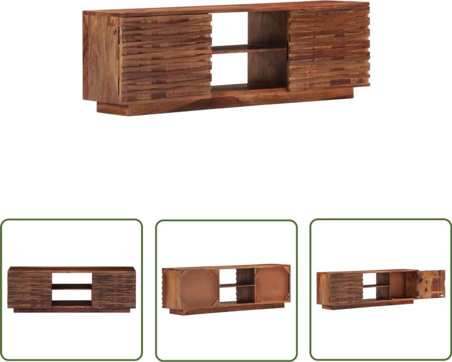 VidaXL Tv-meubel 120x30x40 cm massief sheeshamhout TV-kast Houten Tv-standaard Salontafel Rustic Meubilair Vintage Tv-meubel Livingroom Decor Handmade Furniture Wooden Storage