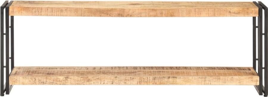 VidaXL Tv-meubel 120x30x40 cm Ruw mangohout Tv-kast Houten Tv-kast Mangohout Tv-kast Industrieel Meubilair Livingroom Furniture Woonaccessoires Tv Stand Media Storage Bruine Tv-kast