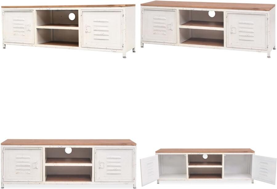 VidaXL Tv-meubel 120x30x40 cm wit Tv-kast Tv-kasten Hifi-kast Hifi-kasten