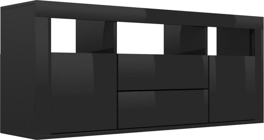 VidaXL Tv-meubel 120x30x50 cm bewerkt hout hoogglans zwart