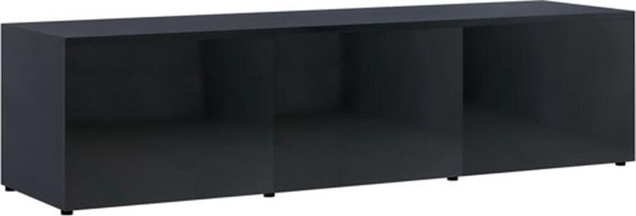 VidaXL Tv-meubel 120x34x30 cm bewerkt hout hoogglans zwart