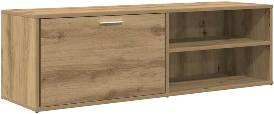 VidaXL Tv-meubel 120x34x37 cm Artisanaal Eiken Tv-meubel Houten Tv-kast Salontafel Living Meubilair Modern Tv-meubel