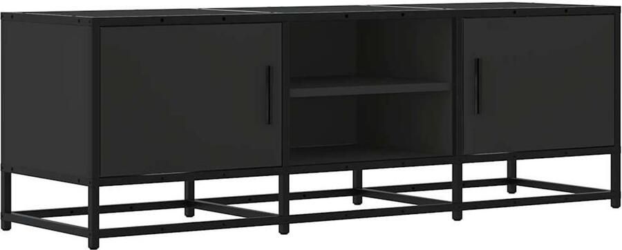 VidaXL Tv-meubel 120x35x41 cm bewerkt hout en metaal zwart