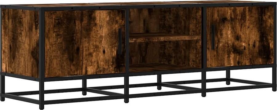 VidaXL Tv-meubel 120x35x41 cm Gerookt Eiken Tv-meubel Tv-meubelen Tv Kast Opbergkast