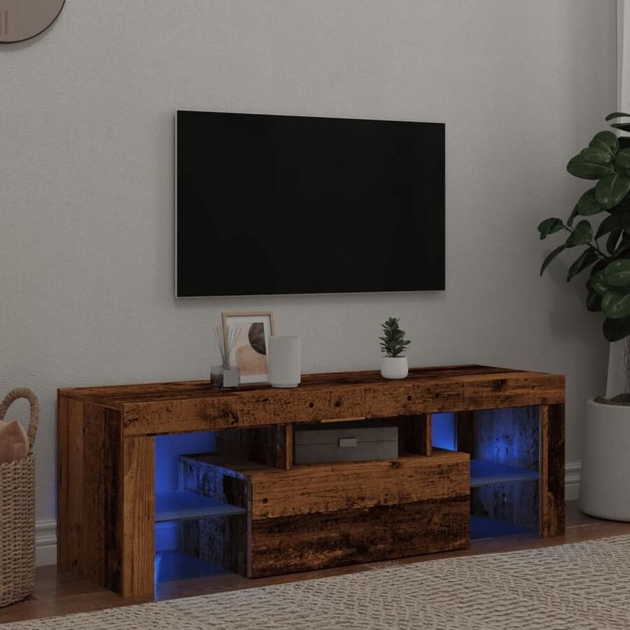 VidaXL Tv-meubel 120x36 5x40 cm Oud Hout LED Tv Meubel Tv Kast Houten Tv Meubel Vintage Tv Meubel Led Tv Meubel