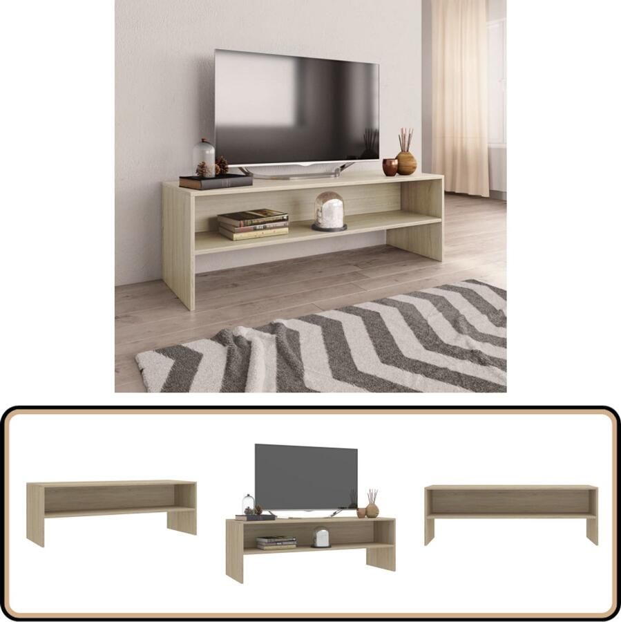 VidaXL Tv-meubel 120x40x40 cm Sonoma eikenhout Tv-meubel Salontafel Houten Meubels Landelijke Meubels Vintage Meubels