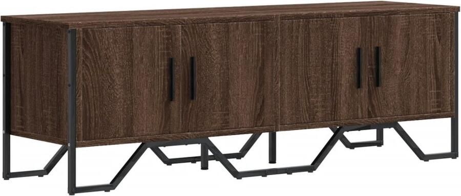 VidaXL Tv-meubel 122x34x41 cm bewerkt hout bruin eikenkleurig