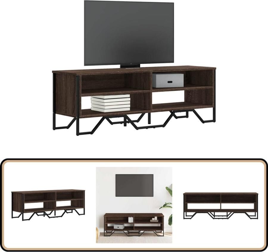 VidaXL Tv-meubel 122x34x41 cm bewerkt hout bruin eikenkleurig