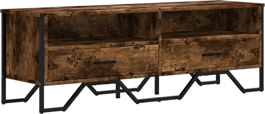 VidaXL Tv-meubel 122x34x41 cm bewerkt hout gerookt eikenkleurig