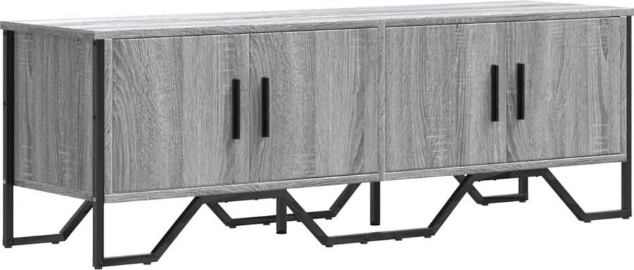 VidaXL Tv-meubel 122x34x41 cm bewerkt hout grijs sonoma eikenkleurig