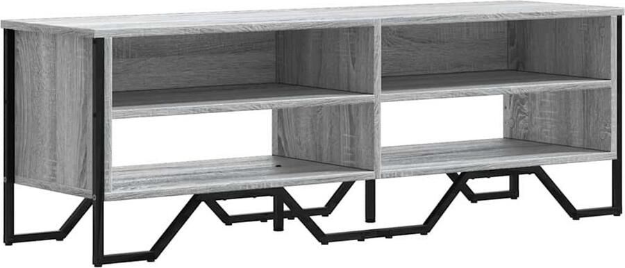VidaXL Tv-meubel 122x34x41 cm bewerkt hout grijs sonoma eikenkleurig