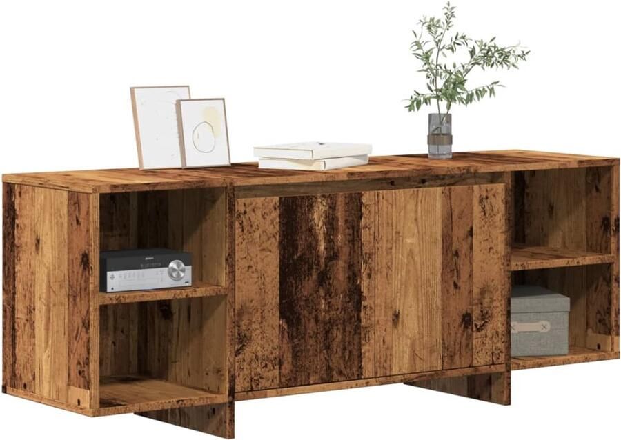 VidaXL Tv-meubel 130x35x50 cm Bewerkt hout Oud hout Tv Meubel Tv Kast Houten Tv Stand Vintage Tv Tafel Media Kast
