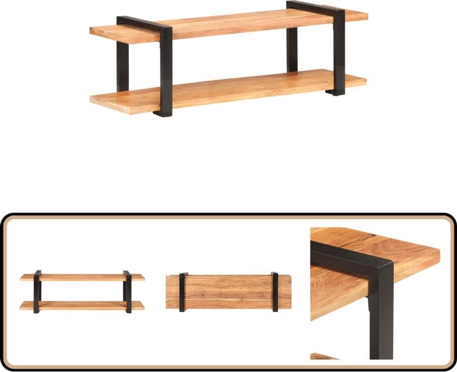 VidaXL -Tv-meubel-130x40x40-cm-massief-acaciahout - Foto 2