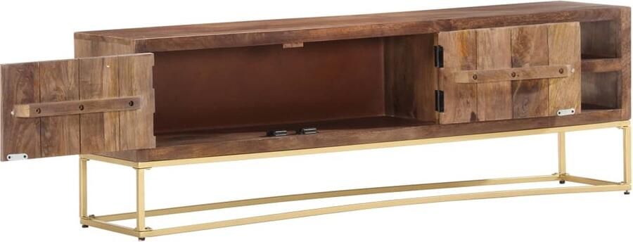 VidaXL -Tv-meubel-138x30x46-cm-massief-mangohout - Foto 2