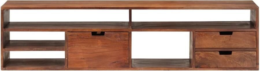 VidaXL Tv-meubel 140x30x35 cm massief acaciahout Tv-meubel Tv-kasten Acacia Hout Meubels Houten Tv-kast Livingroom Furniture Entertainment Center Videowerkbank