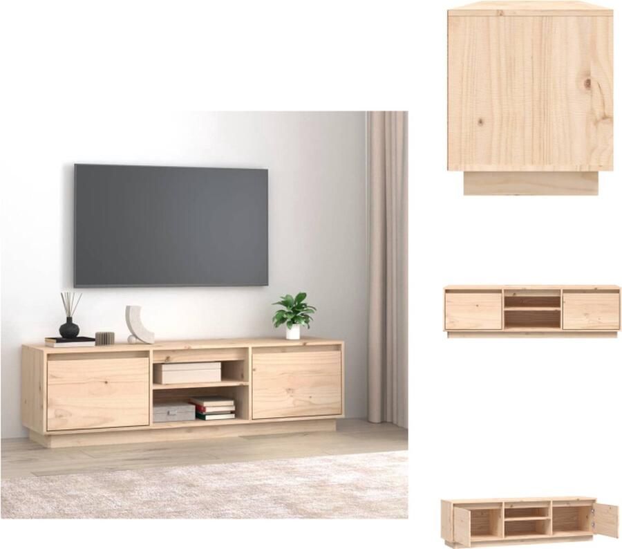 VidaXL Tv Meubel Tv Meubels Tv Kast Tv Kasten Tv-meubel 140x35x40 cm massief grenenhout