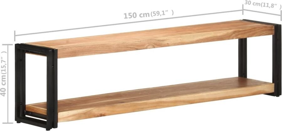 VidaXL Tv-meubel 150x30x40 cm massief acaciahout