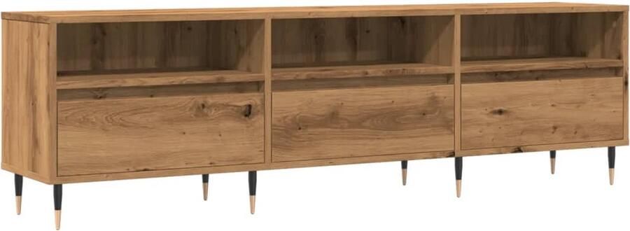 VidaXL TV Kast artisanaal eikenkleurig 150 x 30 x 44.5 cm Bewerkt hout