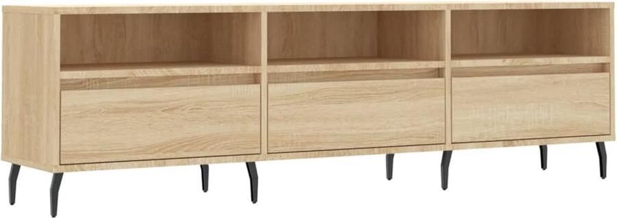 VidaXL Tv-meubel 150x30x44 5 cm Sonoma eiken Tv-meubel Houten Tv-meubel Tv Kast Sonora Eiken Opbergruimte