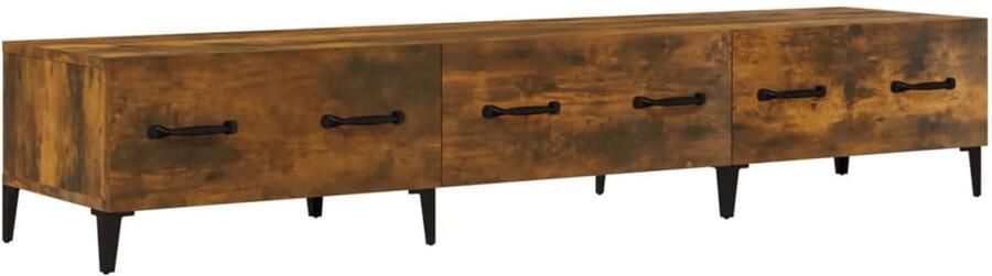 VidaXL Tv-meubel 150x34 5x30 cm Gerookt Eiken Tv Kast Mediakast Houten Tv Kast Modern Tv Meubilair Bruine Tv Kast