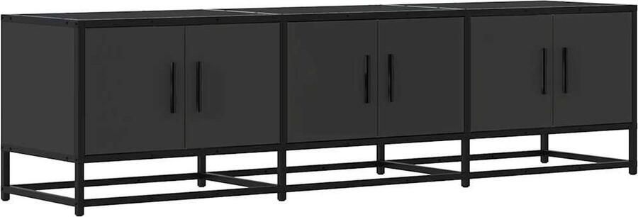 VidaXL Tv-meubel 150x35x41 cm bewerkt hout en metaal zwart