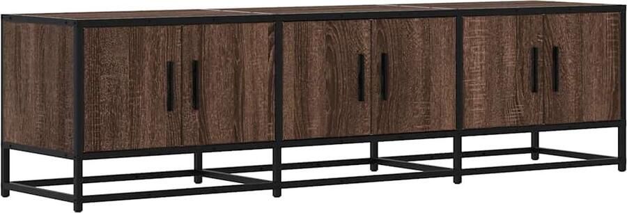 VidaXL Tv-meubel 150x35x41 cm bewerkt hout metaal bruin eikenkleur