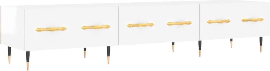 VidaXL -Tv-meubel-150x36x30-cm-bewerkt-hout-hoogglans-wit