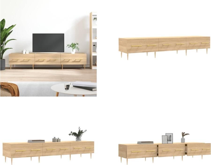 VidaXL -Tv-meubel-150x36x30-cm-bewerkt-hout-sonoma-eikenkleurig