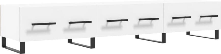 VidaXL Tv-meubel 150x36x30 cm Bewerkt hout Wit Televisiekast Tv Kast Tv Meubels Houten Tv Kast Witte Tv Kast Salontafel Woonkamerdecoratie Opbergkast Mediakast Bijzettafel