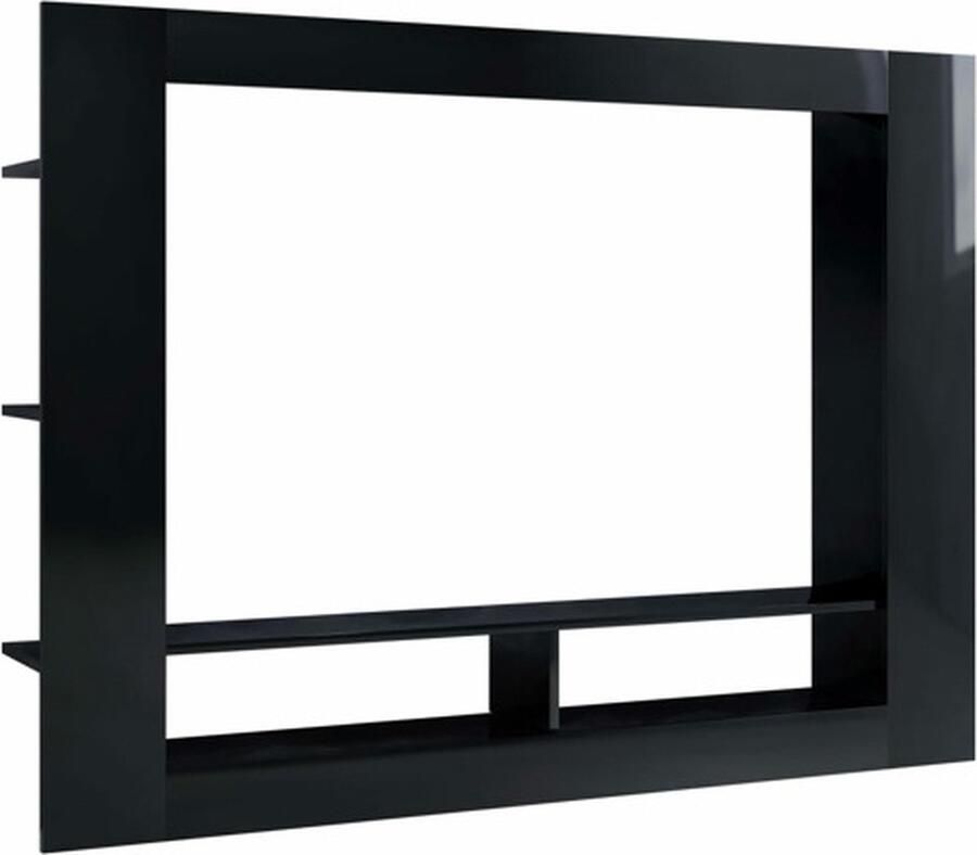 VidaXL -Tv-meubel-152x22x113-cm-bewerkt-hout-hoogglans-zwart