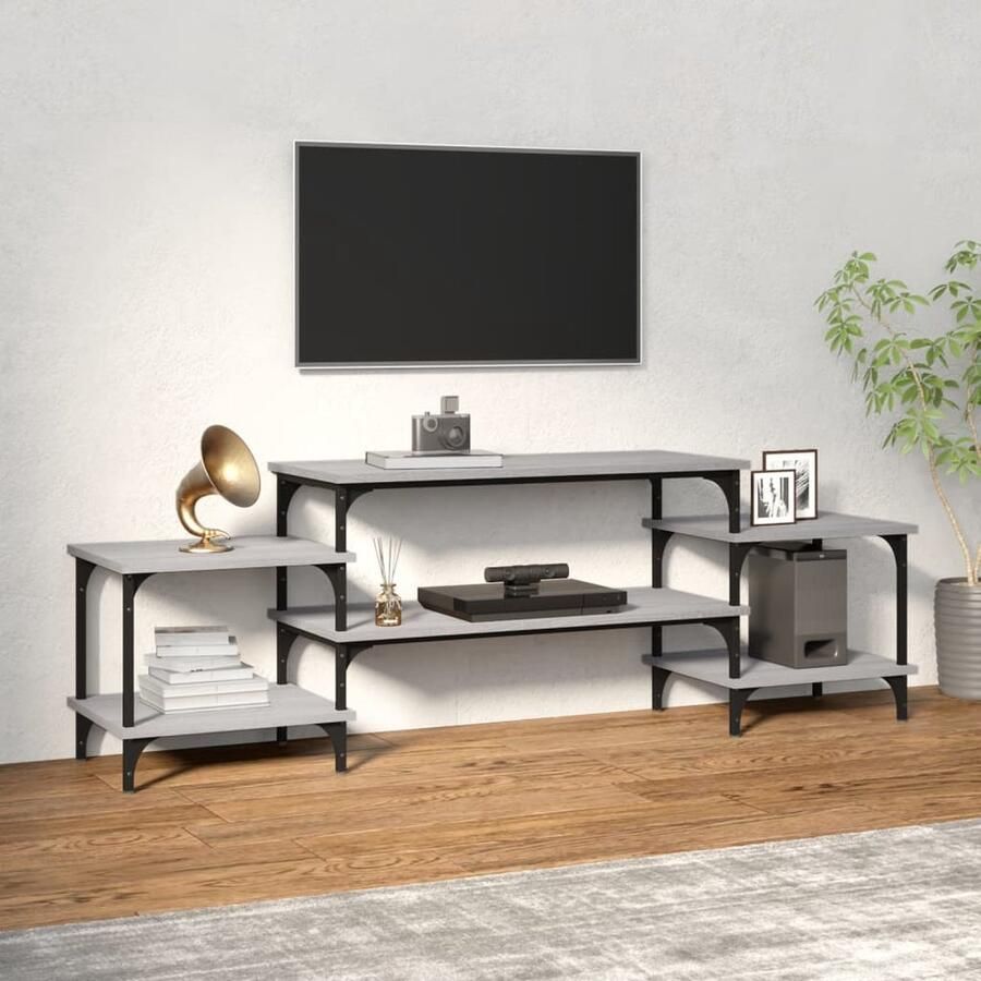 VidaXL Tv-meubel 157x35x52 cm Grijs Sonoma Eik Tv-meubel Salontafel Houten Tv-stand Grijze Tv Kast Tv Combinatie Mediacaar - Foto 2