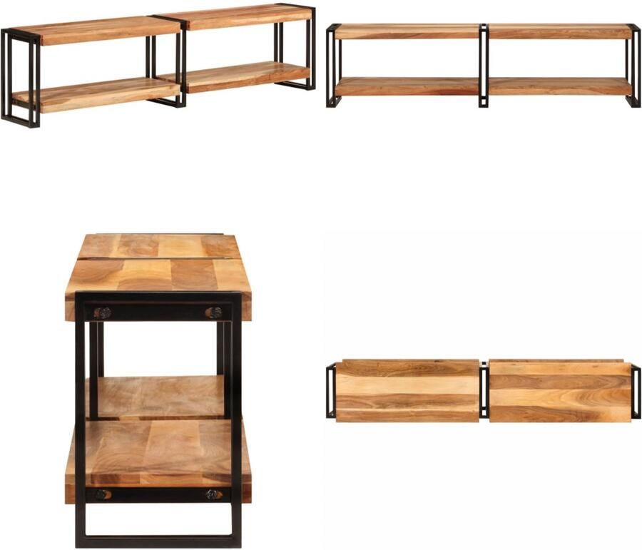 VidaXL Tv-meubel 160x30x40 cm massief acaciahout Tv-meubel Tv-meubels Tv-kast Hifi-kast