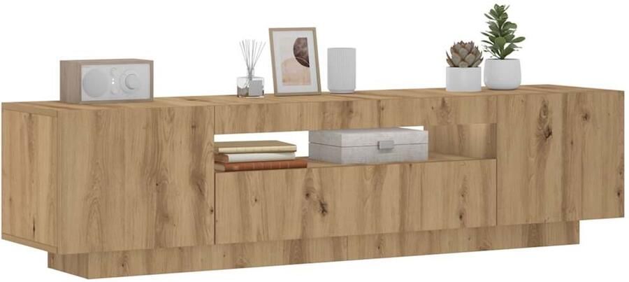 VidaXL Tv-meubel 160x35x40 cm Artisanaal eiken Tv Meubel Tv Kast Houten Tv Meubel Led Tv Meubel Tv Meubel