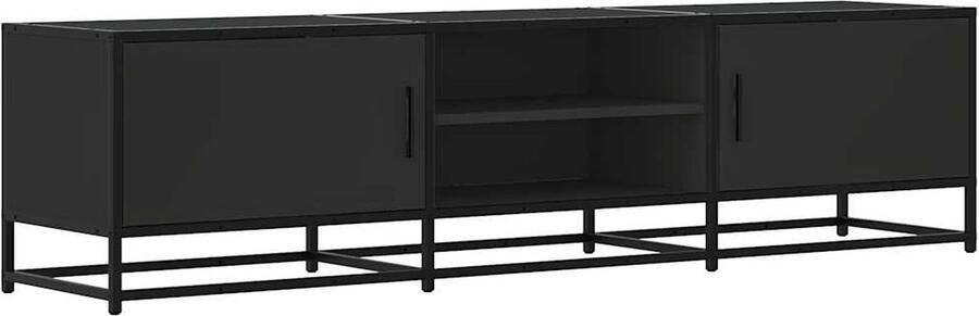 VidaXL Tv-meubel 160x35x41 cm bewerkt hout en metaal zwart