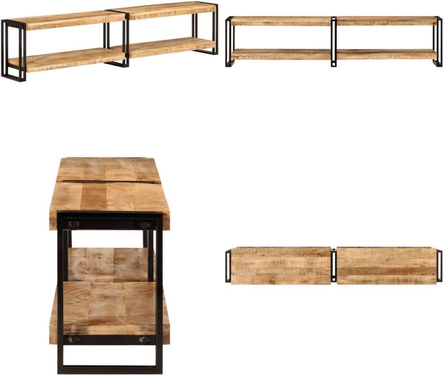 VidaXL Tv-meubel 180x30x40 cm massief mangohout Tv-meubel Tv-meubels Tv-kast Hifi-kast
