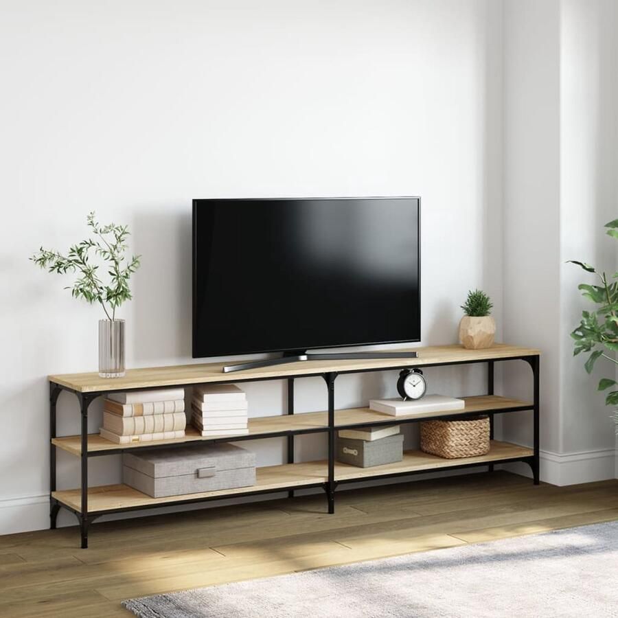 VidaXL Tv-meubel 180x30x50 cm Sonoma eiken Tv Meubel Salontafel Houten Kast Sonomakleur Landelijke Stijl