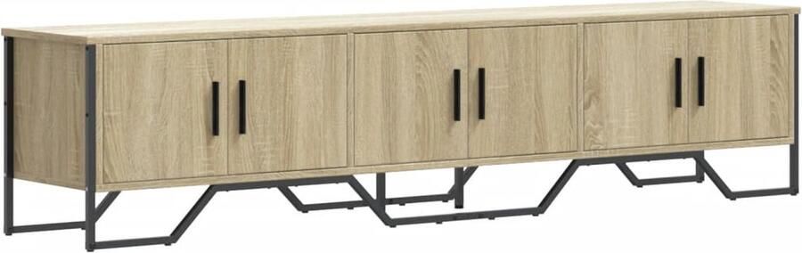 VidaXL Tv-meubel 180 cm Sonoma eiken Hout & Metaal Tv-meubel Tv-meubelen Tv Kast Opbergkast
