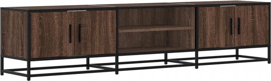 VidaXL Tv-meubel 180x35x41 cm bewerkt hout bruin eikenkleurig