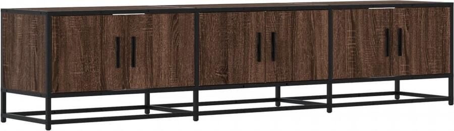 VidaXL Tv-meubel 180x35x41 cm bewerkt hout bruin eikenkleurig