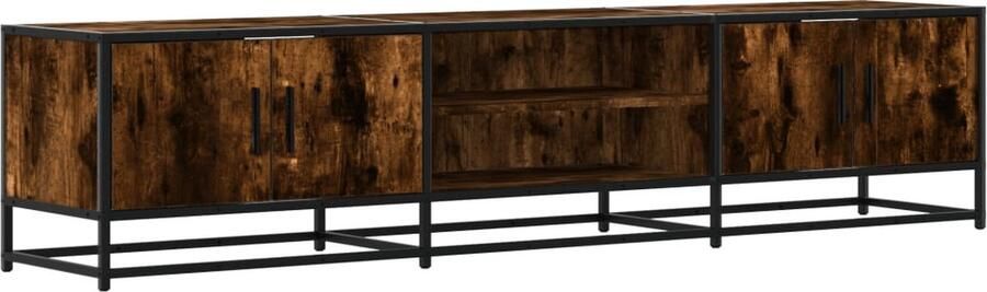 VidaXL Tv-meubel 180x35x41 cm gerookt eiken Tv-meubel Houten Tv-kast Entertainment Center Living Room Furniture Rustieke Tv-stand