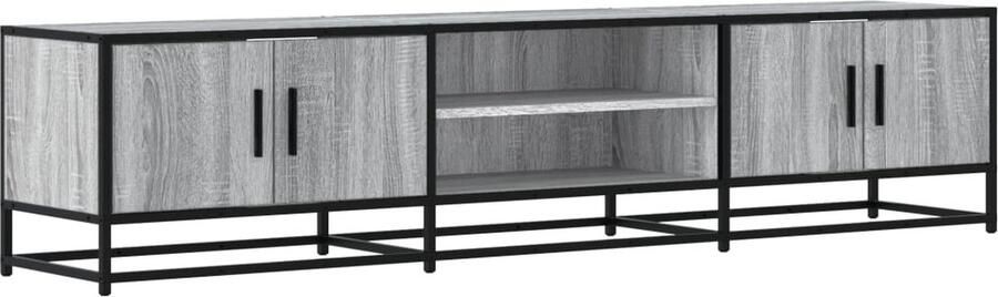 VidaXL Tv-meubel 180x35x41 cm bewerkt hout grijs sonoma eikenkleurig