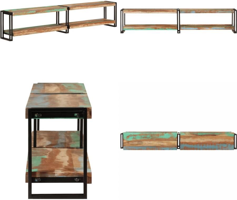 VidaXL Tv-meubel 200x30x40 cm massief gerecycled hout Tv-meubel Tv-meubels Tv-kast Hifi-kast