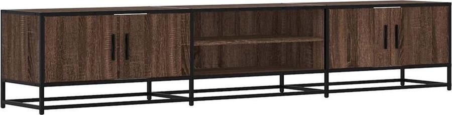 VidaXL Tv-meubel 210x35x41 cm bewerkt hout bruin eikenkleurig