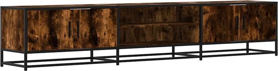 VidaXL Tv-meubel 210x35x41 cm bewerkt hout gerookt eikenkleurig