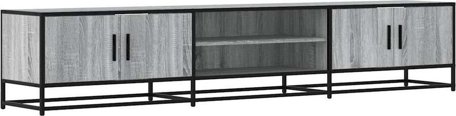 VidaXL Tv-meubel 210x35x41 cm bewerkt hout grijs sonoma eikenkleurig
