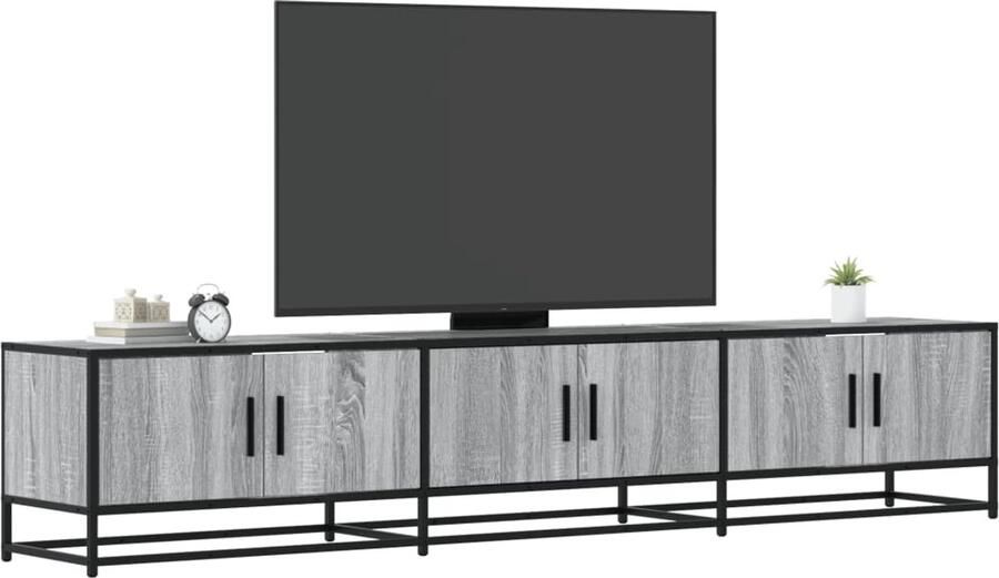 VidaXL Tv-meubel 210x35x41 cm Grijs Sonoma Eiken Tv Meubel Tv Kast Salontafel Houten Tv Meubel Grijze Tv Kast