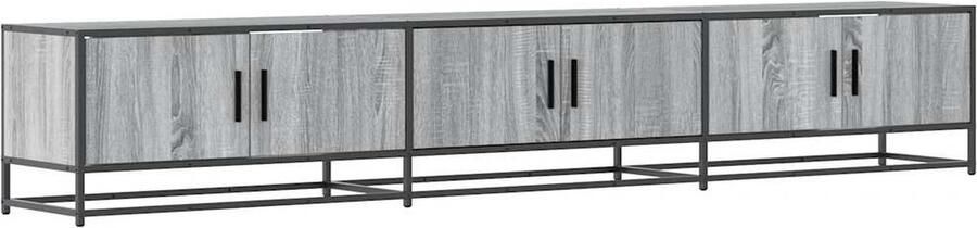 VidaXL Tv-meubel 240x35x41 cm bewerkt hout grijs sonoma eikenkleurig